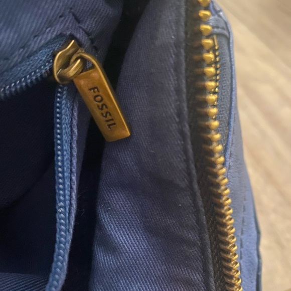 Fossil Dark Blue and Brown Tote Bag - Picture 6 of 7